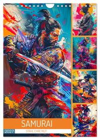 Samurai - Stahl Ehre Mut (Wandkalender 2027 DIN A4 hoch), CALVENDO Monatskalender