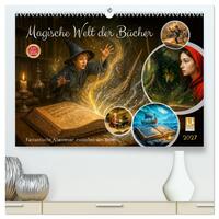 Magische Welt der Bücher - Fantastische Abenteuer zwischen den Seiten (hochwertiger Premium Wandkalender 2027 DIN A2 quer), Kunstdruck in Hochglanz