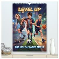 Level Up - Das Jahr der coolen Moves (hochwertiger Premium Wandkalender 2027 DIN A2 hoch), Kunstdruck in Hochglanz