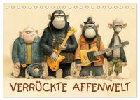 Verrückte Affenwelt (Tischkalender 2027 DIN A5 quer), CALVENDO Monatskalender