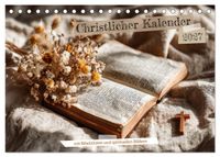 Christlicher Kalender mit Bibelzitaten und spirituellen Bildern (Tischkalender 2027 DIN A5 quer), CALVENDO Monatskalender