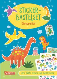 Bastelset für Kinder: Sticker-Bastelset: Dinosaurier