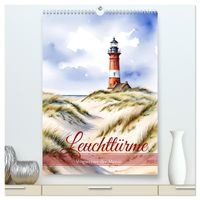 Leuchttürme, Wegweiser der Meere (hochwertiger Premium Wandkalender 2027 DIN A2 hoch), Kunstdruck in Hochglanz
