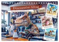 Dinosaurier-Alltag - Wenn sie nicht ausgestorben wären! (Tischkalender 2027 DIN A5 quer), CALVENDO Monatskalender