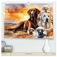 Voller Kraft und Energie - Labrador-Retriever (hochwertiger Premium Wandkalender 2027 DIN A2 quer), Kunstdruck in Hochglanz