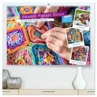 Granny Square Kunst - Ein Jahr voller kreativer Häkelideen (hochwertiger Premium Wandkalender 2027 DIN A2 quer), Kunstdruck in Hochglanz