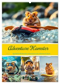 Adventure Hamster - Sportliche KI Hamster präsentieren den Abenteuer-Sport (Wandkalender 2027 DIN A2 hoch), CALVENDO Monatskalender