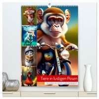 Tiere in lustigen Posen (hochwertiger Premium Wandkalender 2027 DIN A2 hoch), Kunstdruck in Hochglanz