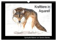 Krafttiere in Aquarell (Wandkalender 2027 DIN A3 quer), CALVENDO Monatskalender