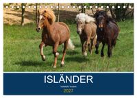 Isländer - icelandic horses (Tischkalender 2027 DIN A5 quer), CALVENDO Monatskalender