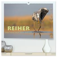 Reiher - Der Tanz auf dem Wasser (hochwertiger Premium Wandkalender 2027 DIN A2 quer), Kunstdruck in Hochglanz