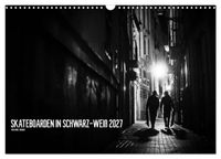 Skateboarden in Schwarz-Weiß (Wandkalender 2027 DIN A3 quer), CALVENDO Monatskalender