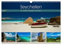 Seychellen - Ein letztes Paradies auf Erden (Wandkalender 2027 DIN A3 quer), CALVENDO Monatskalender