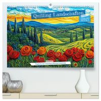 Quilling Landschaften - Papierkunst zwischen Himmel und Erde (hochwertiger Premium Wandkalender 2027 DIN A2 quer), Kunstdruck in Hochglanz