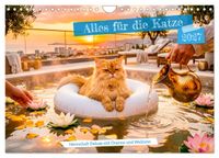 Alles für die Katze - Herrschaft Deluxe mit Charme und Wellness (Wandkalender 2027 DIN A4 quer), CALVENDO Monatskalender