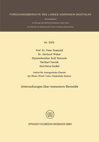 Untersuchungen über monomere Boroxide