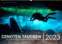 Cenoten Tauchen (Wandkalender immerwährend DIN A2 quer)