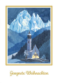 Reinhold Stecher Weihnachtskarte Dolomiten