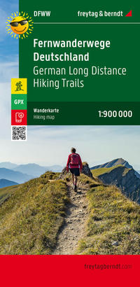 freytag & berndt Wanderkarte DFWW Fernwanderwege Deutschland 1:800.000