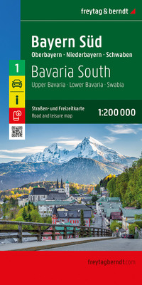 freytag & berndt Straßenkarte Bayern Süd - Ober- und Niederbayern - Schwaben 1:200.000
