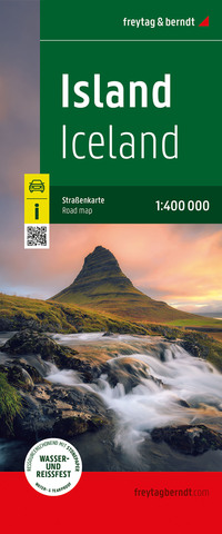 freytag & berndt Straßenkarte Island, Softcover 1:400.000