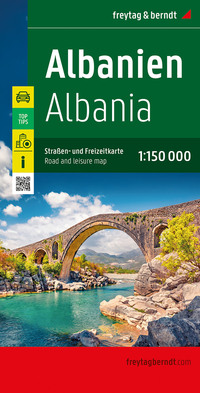 Albanien, Straßen- und Freizeitkarte 1:150.000, freytag & berndt