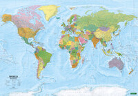 freytag & berndt Poster World map, political - physical, english 1:20 Mio.
