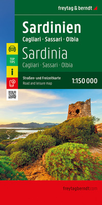 Sardinien, Straßen- und Freizeitkarte 1:150.000, freytag & berndt