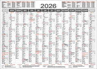 Tafelkalender A4 2026