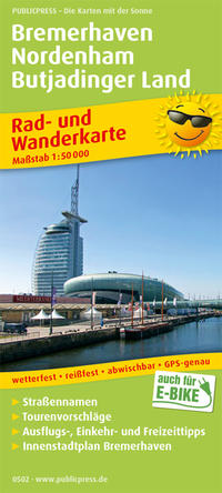 Publicpress Rad- und Wanderkarte Bremerhaven, Nordenham, Butjadinger Land 1:50.000