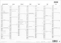 Black&White Tafelkalender A4 2026