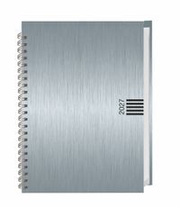 Wochen-Cheftimer A5, Alu silber 2027