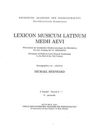 Lexicon Musicum Latinum Medii Aevi 9. Faszikel - Fascicle 9 (e - gutturalis)