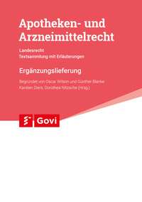 Apotheken- und Arzneimittelrecht - Landesrecht Hamburg 101. Ergänzungslieferung