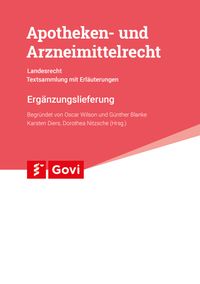 Apotheken- und Arzneimittelrecht - Landesrecht Brandenburg 102. Ergänzungslieferung