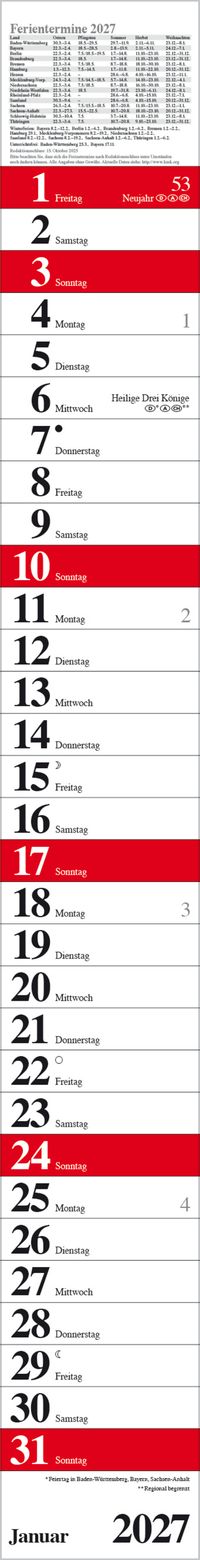 Streifenplaner Praktika Rot 2027