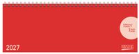 Tischquerkalender Classic Colourlux rot 2027
