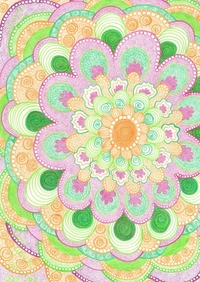 Zeichenbuch / Zeichenbuch DIN A4 mit dem Mandala: Dem Glück ganz nah.