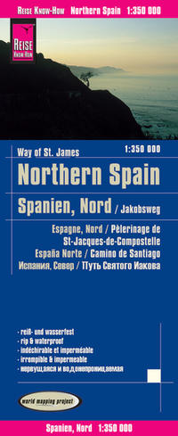 Reise Know-How Landkarte Spanien Nord mit Jakobsweg / Northern Spain and Way of St. James (1:350.000)
