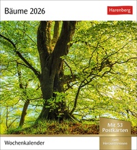 Bäume Postkartenkalender 2026 - Wochenkalender mit 53 Postkarten
