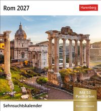 Rom Sehnsuchtskalender 2027 - Wochenkalender mit 53 Postkarten