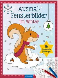 Ausmal-Fensterbilder – Im Winter