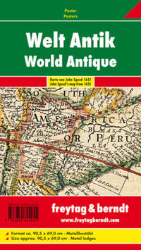freytag & berndt Welt Antik, Karte von John Speed 1651, Poster metallbestäbt 1:35 Mio.