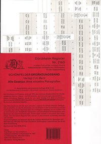 DürckheimRegister® HABERSACK Ergänzungsband nur Gesetze (Akronyme)