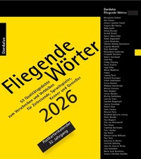 Fliegende Wörter 2026. Postkartenkalender