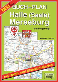 Buchstadtplan Halle (Saale) , Merseburg und Umgebung