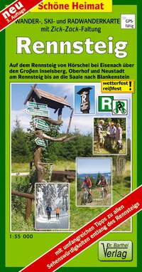 Wander-, Ski- und Radwanderkarte Rennsteig