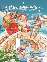 TRÖTSCH – Adventskalender mit 24 Ausmalbildern | Weihnachtskalender mit 24 schönen Winter- & Weihnachtsmotiven zum Ausmalen