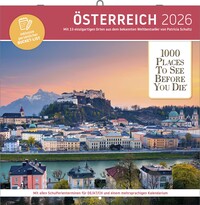 1000 Places to See Before You Die – Österreich Broschürenkalender 2026 | Wandkalender 30 × 30 cm | Panorama-Motive & Notizkalendarium