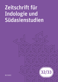 Zeitschrift für Indologie und Südasienstudien, Band 32 (2015) / 33 (2016)